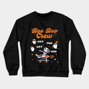 Wee Woo Wee Woo Boo Boo Crew Funny Halloween Crewneck Sweatshirt